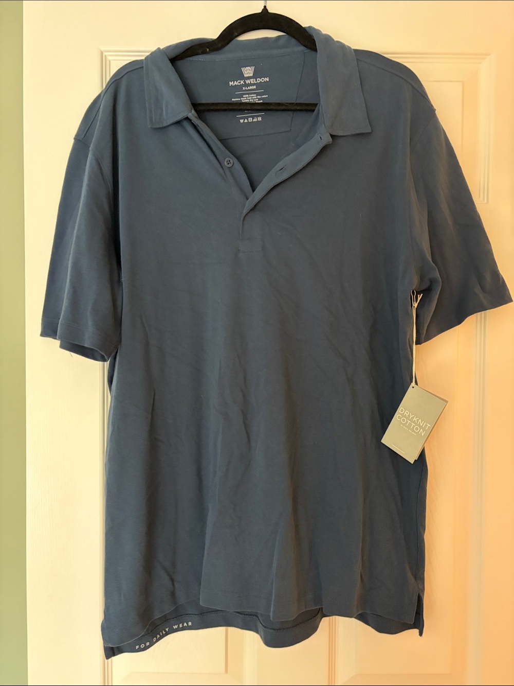 Mack Weldon Slate Blue Short-Sleeve Polo